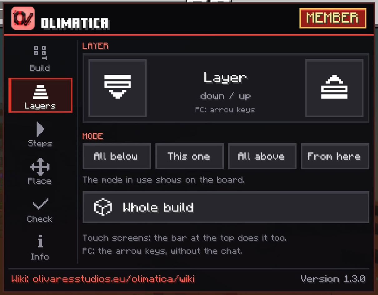 The menu: Layers
